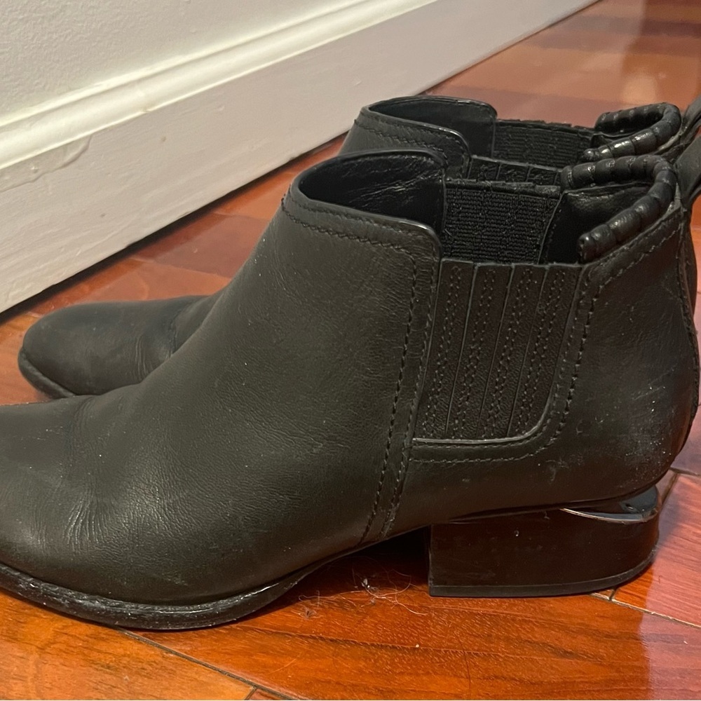 Womens Black leather Alexander wang Kori boots size 38.5 - Picture 2 of 7
